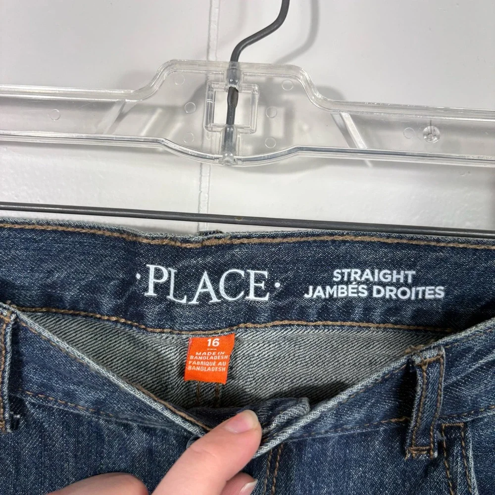 The Children's Place Boys NWT Straight Fit Casual Jeans 2 Pair Bundle 16 NEW